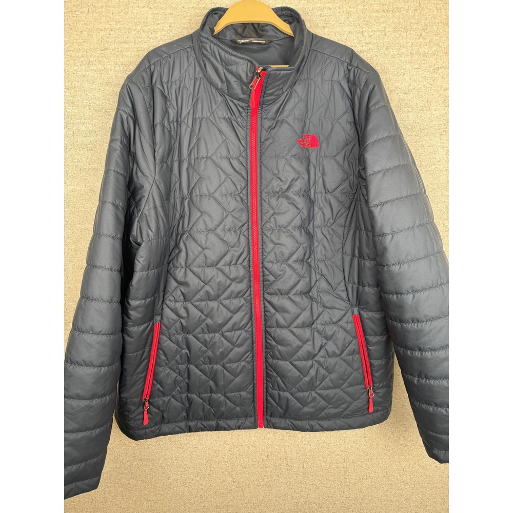 The North Face ThermoBall Jacket Womens XXL Navy Pink Quilted Zip Puffer